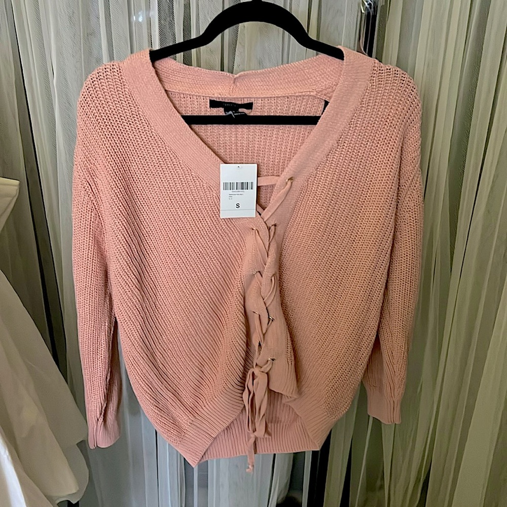 Forever 21 Blush Pink Sweater with Front Tie
